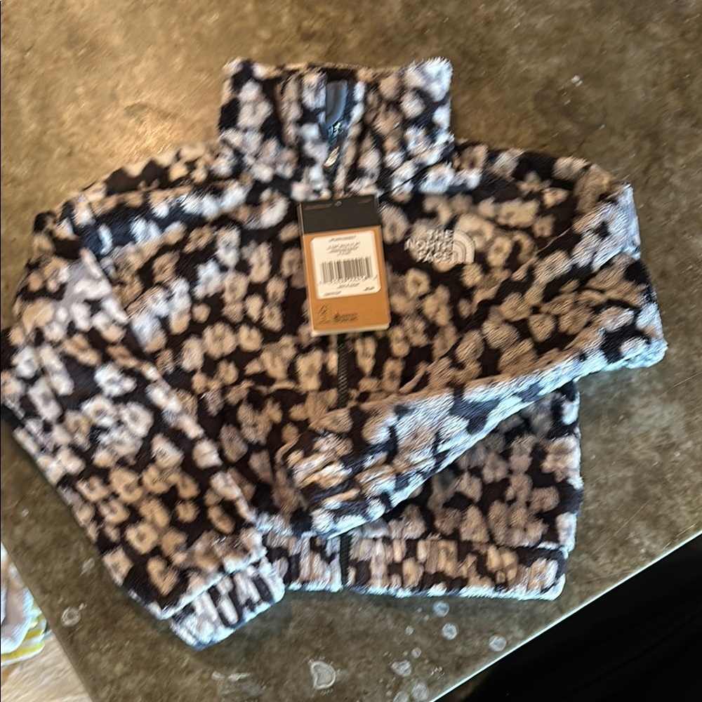 The North Face Fuzzy Leopard Print Jacket